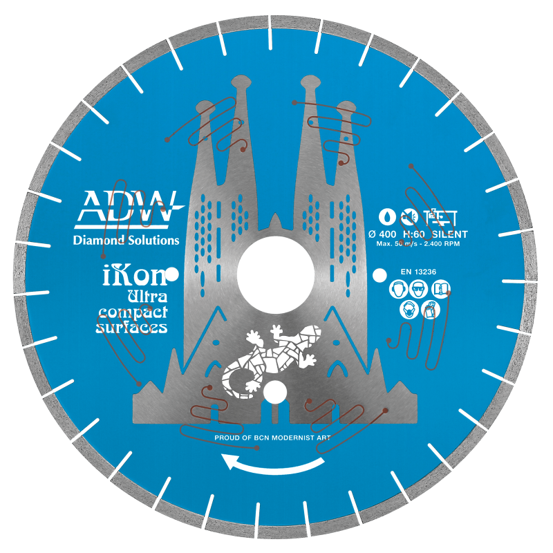 ADW - iKon V25 - Disque diamant pour la découpe de Dekton®, Ultra-Compacts et céramique